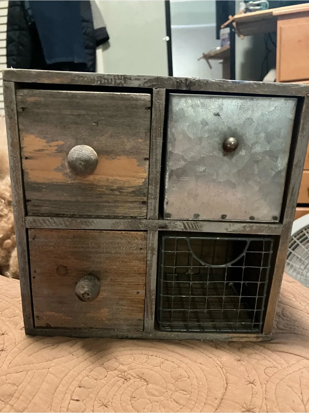 Desk Top Organizer With a Rustic Design